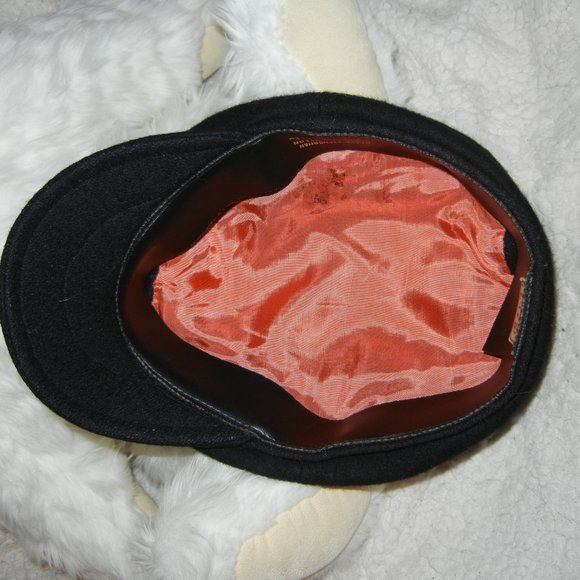 Vintage Authentic Greek Fisherman Cap Hat Black Wool 7 3/8 - Picture 4 of 6